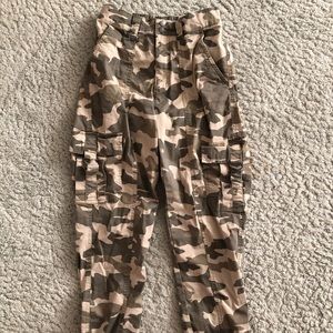 Army Green Camo Cargo Pants